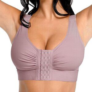 FeelinGirl After Surgery Compression Bra  Large  Purple